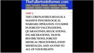 Corona Virus Hoax - Fema Informer Part 2